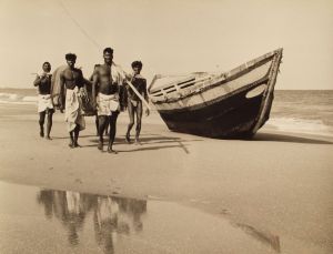 MUO-035609: Povratak s ribolova, Madras, 1955.: fotografija