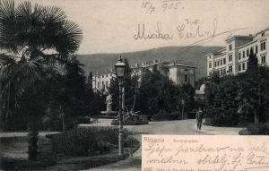 MUO-032096: Opatija - Trg s fontanama: razglednica