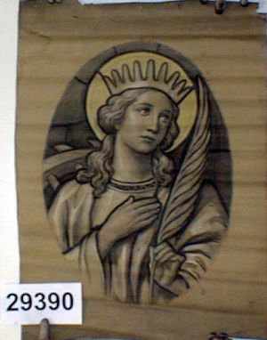 MUO-029390: Sv. Katarina: nacrt za vitraj
