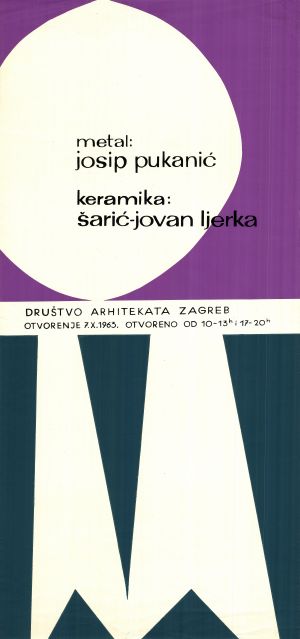 MUO-012864: metal: Josip Pukanić keramika: Šarić-Jovan Ljerka: plakat