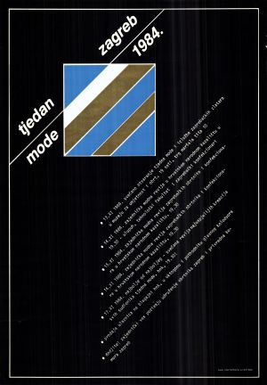MUO-022568: TJEDAN MODE ZAGREB 1984.: plakat