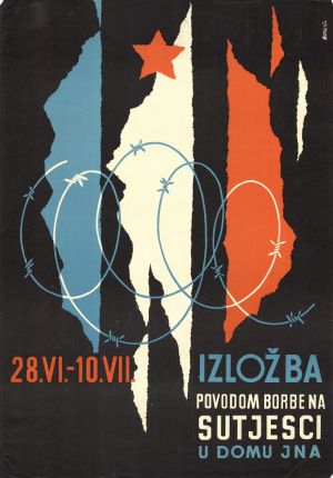 MUO-028181: Izložba povodom borbe na Sutjesci u domu JNA: plakat