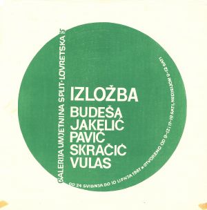 MUO-027485: Izložba Budeša Jakelić Pavić Skračić Vulas: plakat