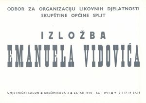 MUO-027462: Izložba Emanuela Vidovića: plakat