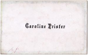 MUO-005623/03: Posjetnica Caroline Prister: posjetnica