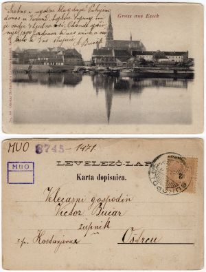 MUO-008745/1471: Osijek - panorama: razglednica