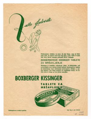 MUO-008304/70: BOXBERGEROVE KISSINGER: omotni papir