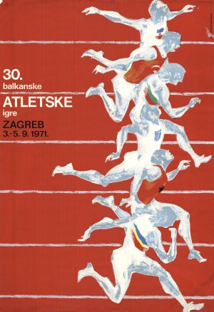 MUO-026452: 30. balkanske atletske igre, Zagreb 1971: plakat