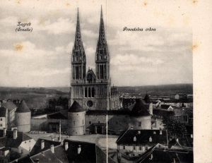 MUO-035951: Zagreb - Kaptolski sklop s istoka: razglednica