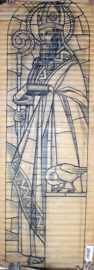 MUO-028567: Sv. Martin (biskup): nacrt za vitraj