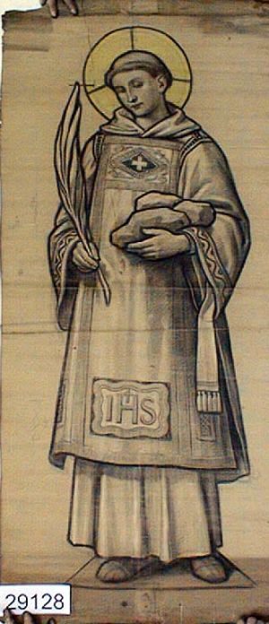 MUO-029128: sv.Stjepan Mučenik: nacrt za vitraj