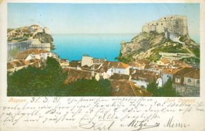 MUO-039176: Dubrovnik - Panorama s Lovrijencom: razglednica
