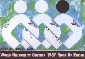 MUO-018383: Zagreb Jugoslavia World University Games 1987 Year of Peace: plakat