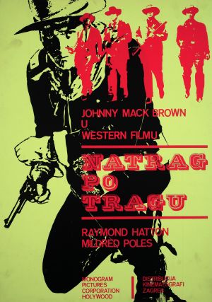 MUO-026713: Johnny Mack Brown u wetern filmu Natrag po tragu: plakat