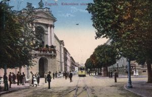 MUO-021437/33: Zagreb - Hebrangova ulica i palača Vranyczany: razglednica