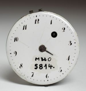 MUO-005814: Mehanizam, brojčanik džepnog sata: mehanizam, brojčanik džepnog sata