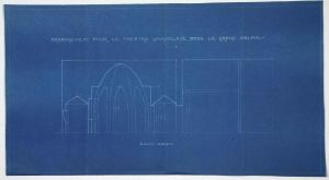 MUO-044403/09: Postav kazališne sekcije na EXPO-u u Parizu 1925.: arhitektonski nacrt