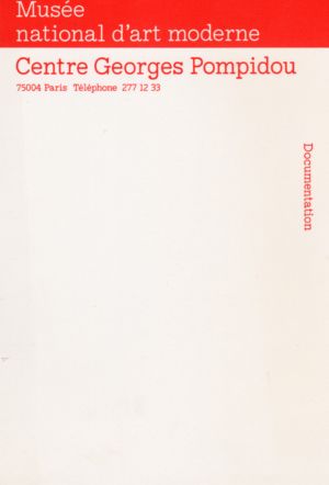 MUO-023560/06: Centre Georges Pompidou: listovni papir