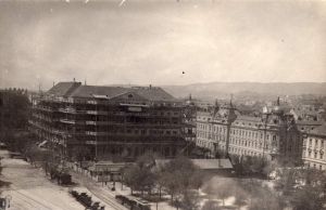 MUO-038655: Zagreb - Hotel Esplanade u izgradnji: razglednica