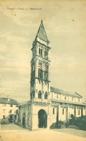 MUO-049392: Trogir - Pogled na katedralu: razglednica