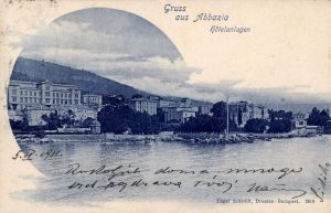 MUO-032119: Opatija - Niz hotela: razglednica