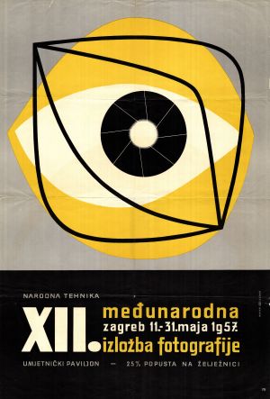 MUO-029657: XII. međunarodna izložba fotografije Zagreb Umjetnički paviljon 11.-31. maja 1957.: plakat