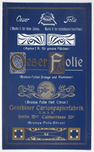 MUO-018443: Oeser Folie...Genthiner Cartonpapierfabrik G.m.b.h. Berlin...: reklamni letak