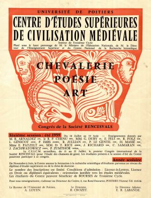 MUO-022083: Chevalerie Poésie Art: plakat