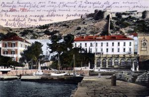 MUO-024598: Hvar - Panorama s obale: razglednica