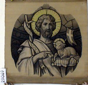 MUO-029069: sv.Ivan Krstitelj: nacrt za vitraj