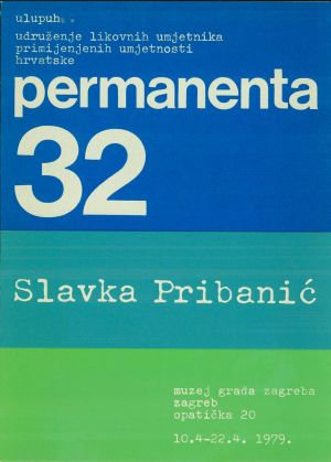 MUO-046681: Permanenta 32 - Slavka Pribanić: katalog izložbe
