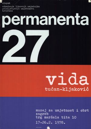 MUO-045755: Permanenta 27 - Vida Tućan-Kljaković: plakat
