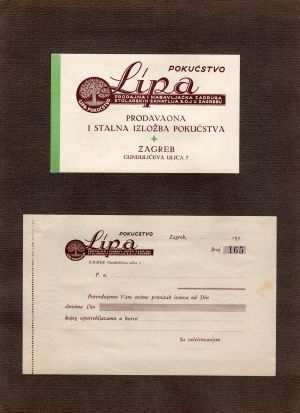 MUO-020958: pokućstvo Lipa prodajna i nabavljačka zadruga stolarskih zanatlija: etiketa