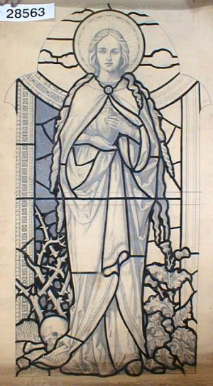 MUO-028563: Marija Magdalena: nacrt za vitraj