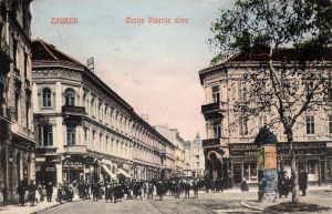 MUO-021437/35: Zagreb - Ulica Marije Valerije (Praška): razglednica