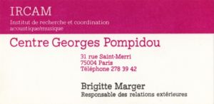 MUO-023560/27: Centre Georges Pompidou: posjetnica