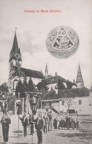 MUO-035217: Marija Bistrica - Pogled na svetište: razglednica