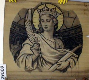 MUO-029009: sv.Katarina: nacrt za vitraj