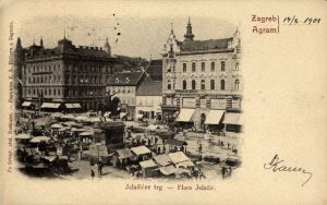 MUO-037166: Zagreb - Jelačićev trg: razglednica
