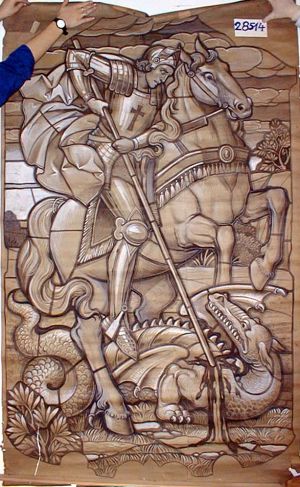 MUO-028514: Sv. Juraj na konju: nacrt za vitraj