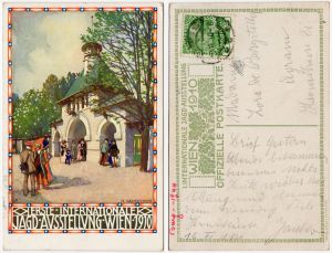 MUO-051007: I. internacionalna izložba u Beču, 1910.: razglednica