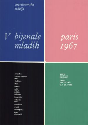 MUO-045612/01: Jugoslavenska selekcija - V. bijenale mladih Paris 1967: plakat