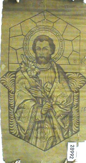 MUO-028992: sv.Josip: nacrt za vitraj
