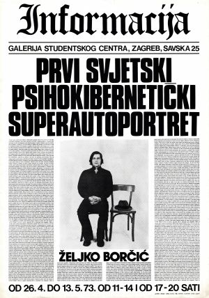 MUO-019725: Prvi svjetski psihokibernetički superautoportret Željko Borčić: plakat