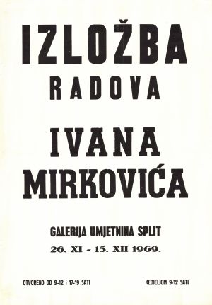 MUO-027580: Izložba radova Ivana Mirkovića: plakat