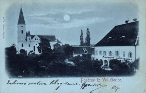 MUO-044322: Velika Gorica; pogled na crkvu Navještenja blažene djevice Marije: razglednica