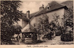 MUO-038150: Zagreb - Dvorište palače Balbi: razglednica