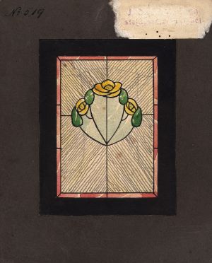 MUO-034680: profani prozor - geometrizirani cvijet: skica za vitraj