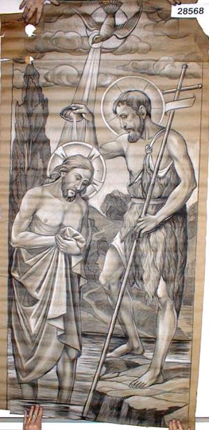 MUO-028568: Sv. Ivan Krstitelj: nacrt za vitraj