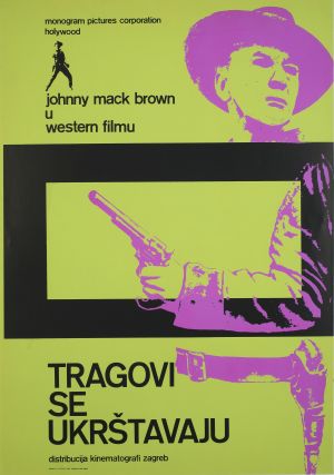 MUO-026714: Johnny Mack Brown u western filmu Tragovi se ukrštavaju: plakat